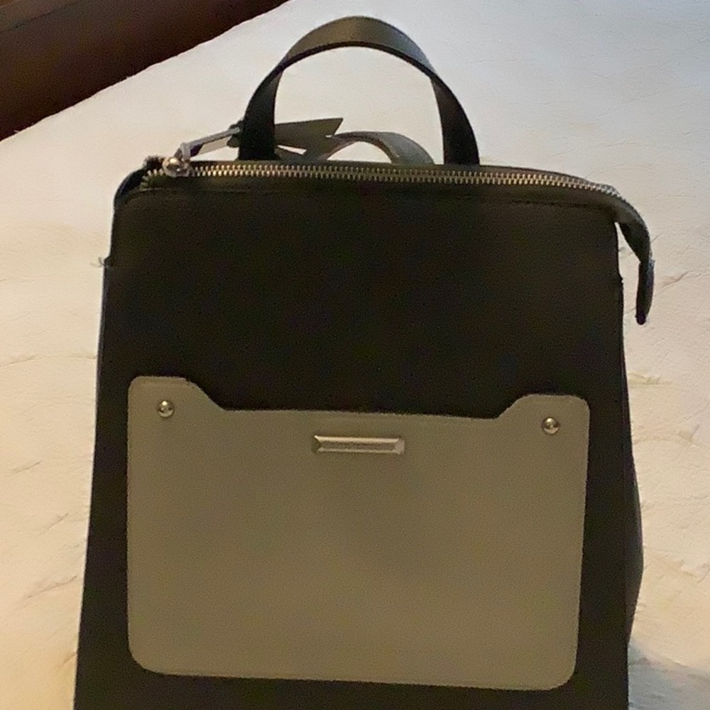 Enzo Angiolini backpack purse/handbag dark/light gray